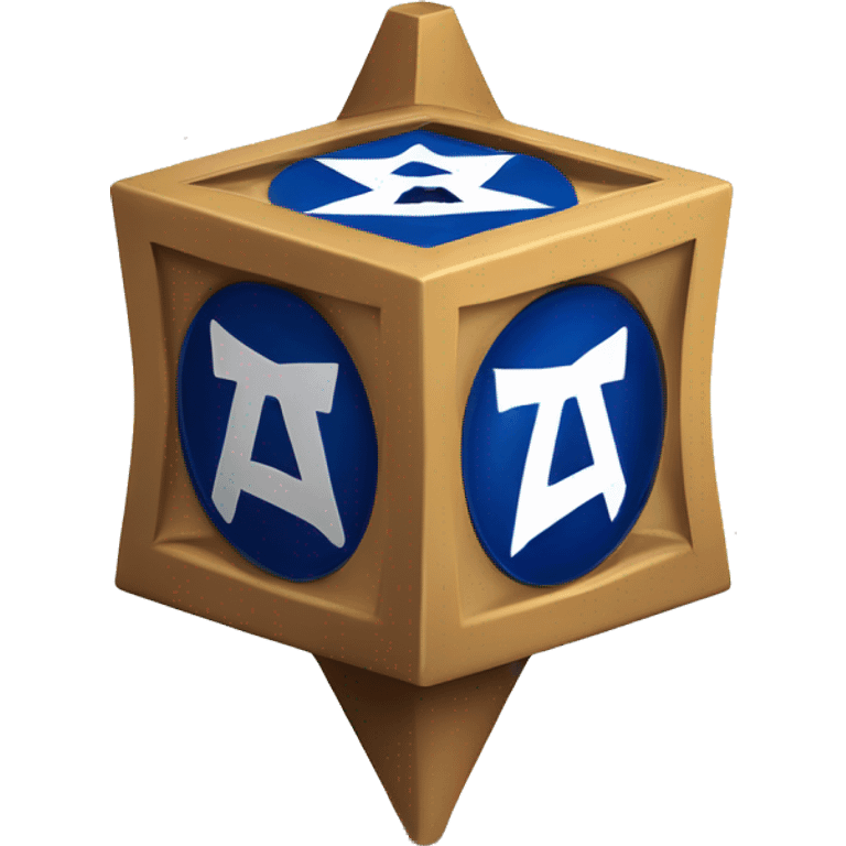 Jewish dreidel a four-sided spinning top, played during the Jewish holiday of Hanukkah emoji