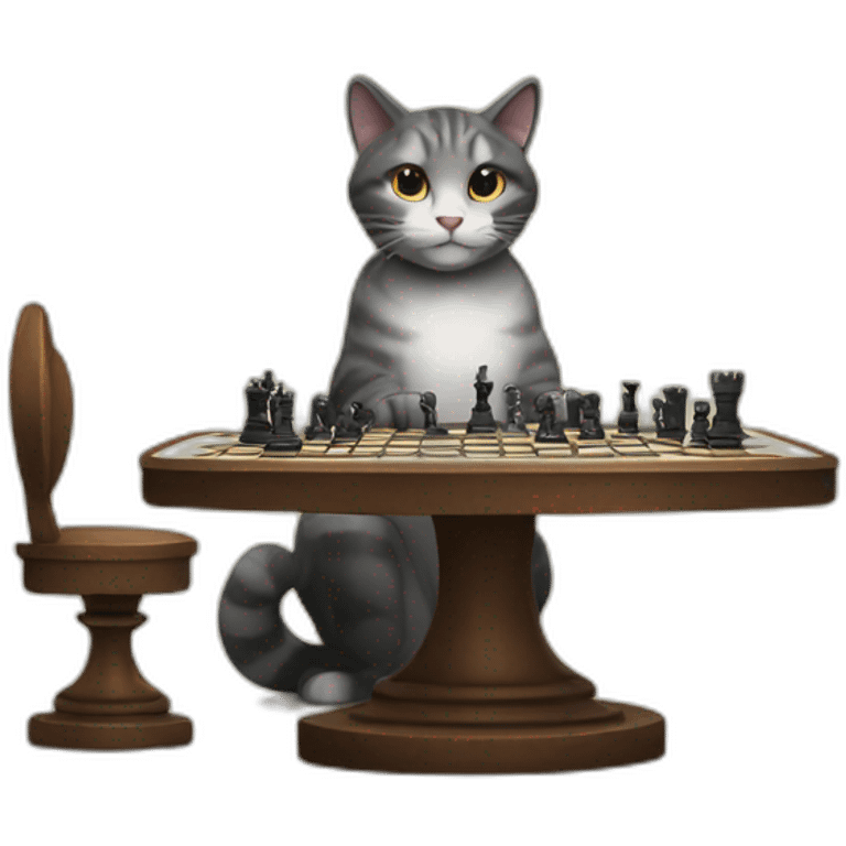 cat playing chess emoji