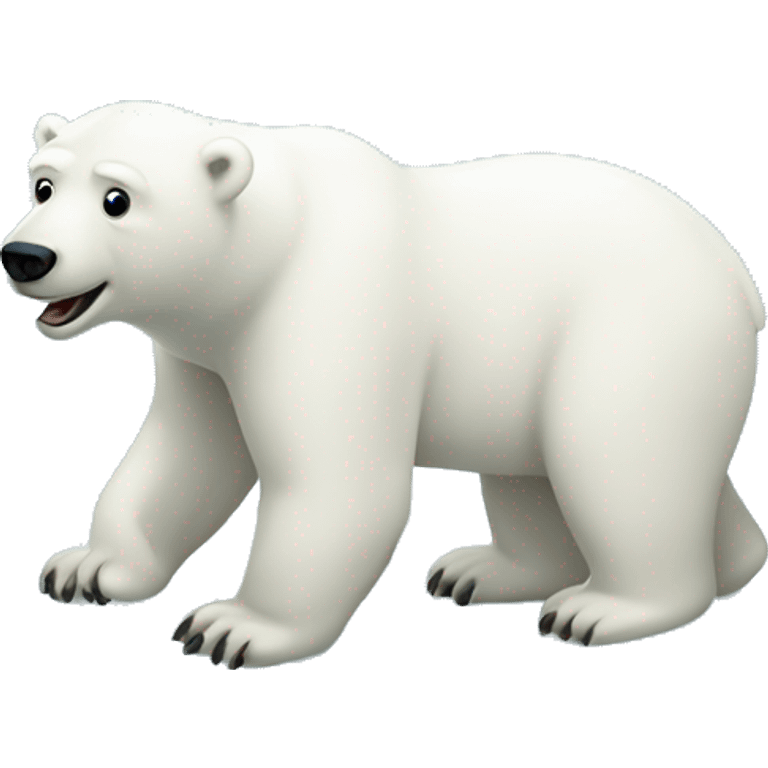 polar bear on ice emoji