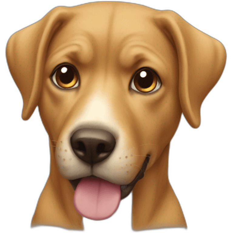 Chat sur un chien emoji