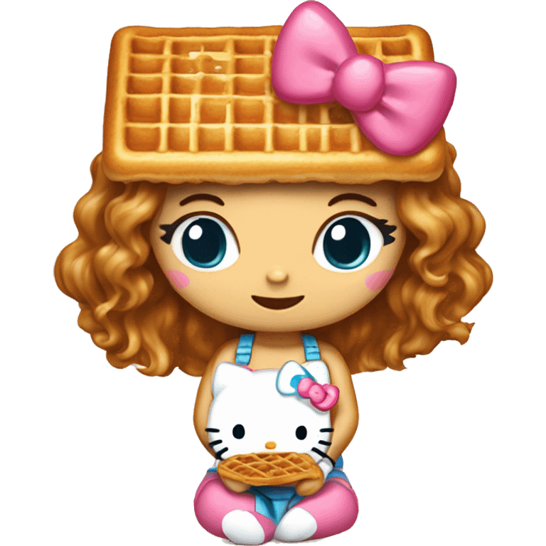 Hellokitty with waffle emoji