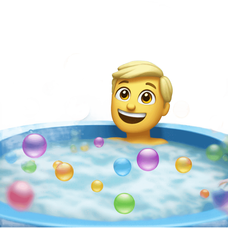 Rainbow jacuzzi overflowing with many bubbles super colorful no white  emoji