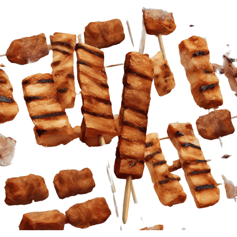 grilled meat pieces on skewer emoji