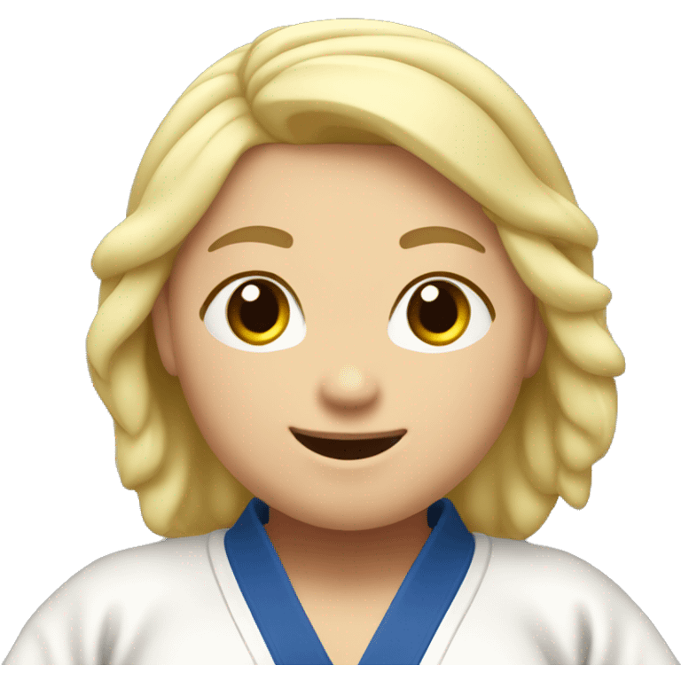 fat blond judo girl thumbs up emoji