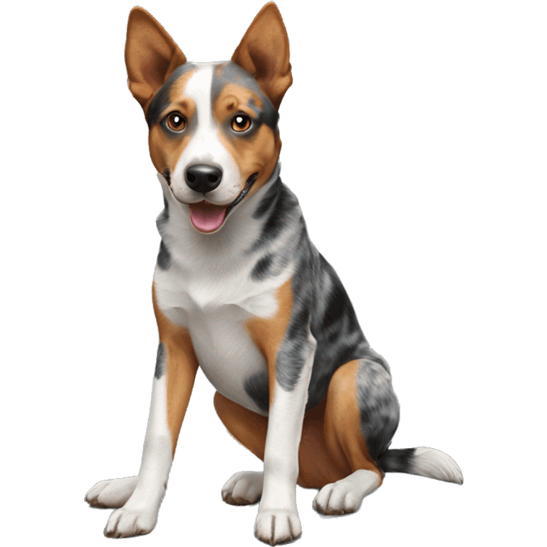 Create emoji of dog Australian cattle dog emoji