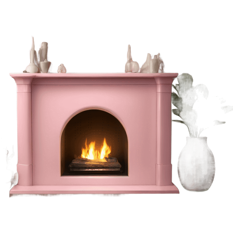 Pink fireplace emoji