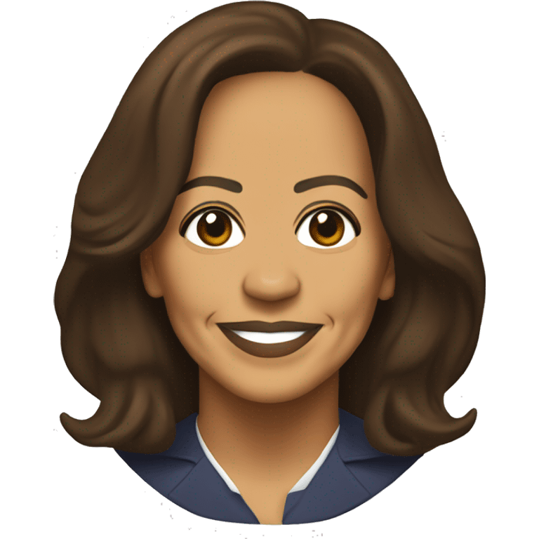 Kamala Harris front facing simple outline artistic emoji