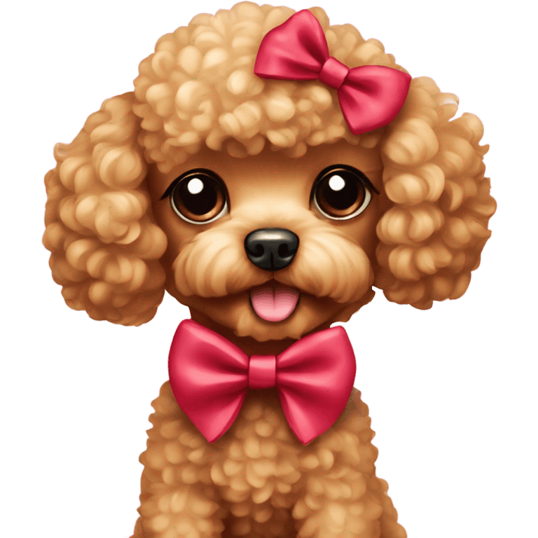 toy poodle with bow emoji