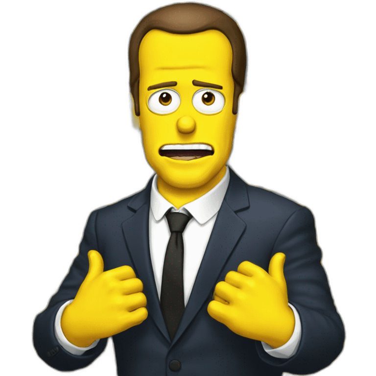 Macron as a Simpson emoji