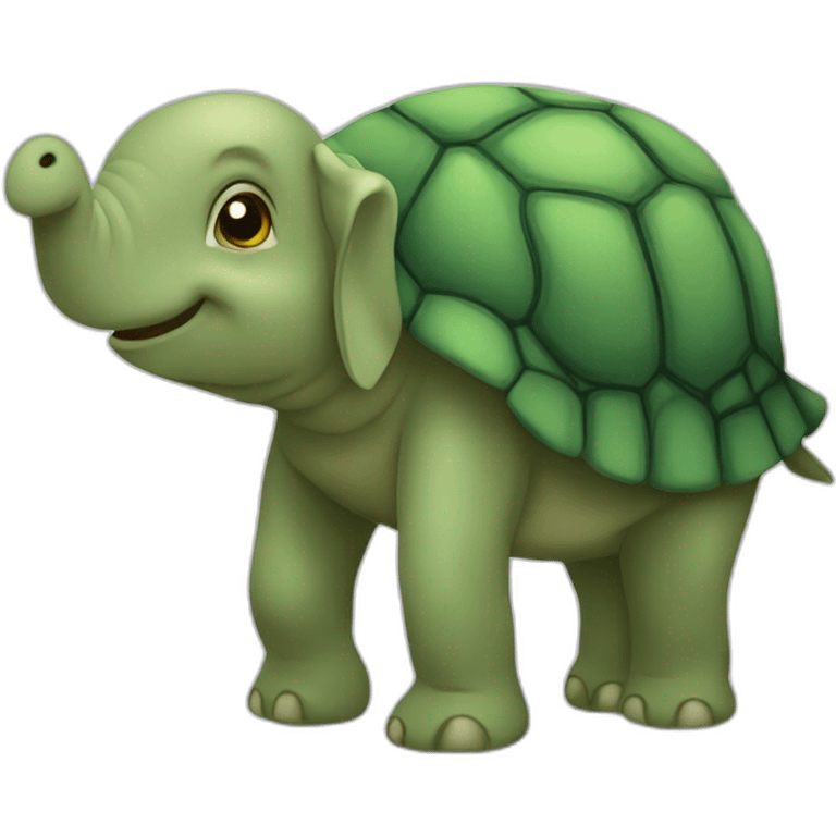 Tortue sur éléphant emoji