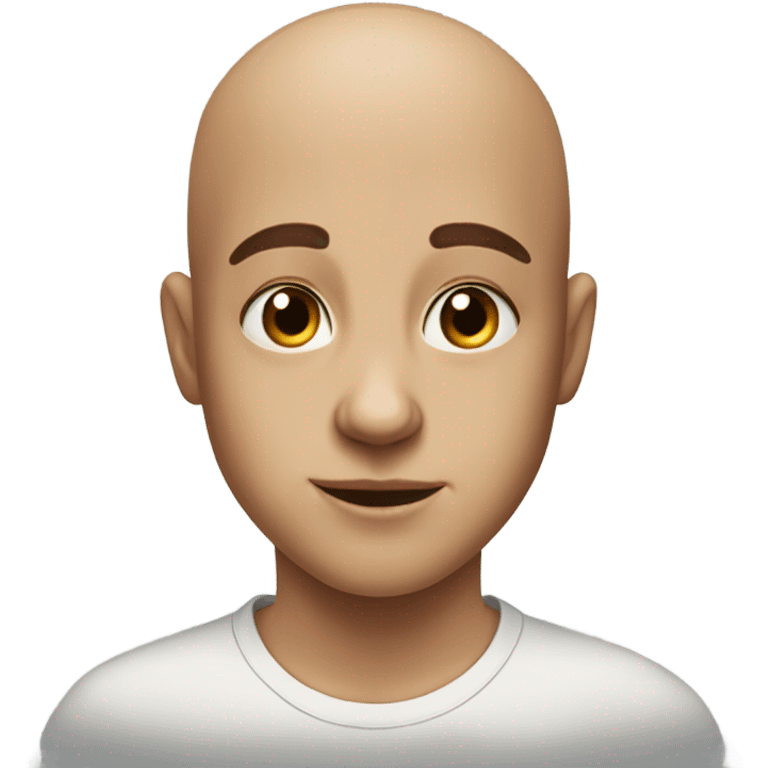 bald boy portrait indoors emoji