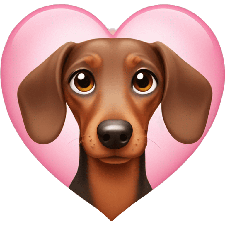 Dachshund with Heart emoji