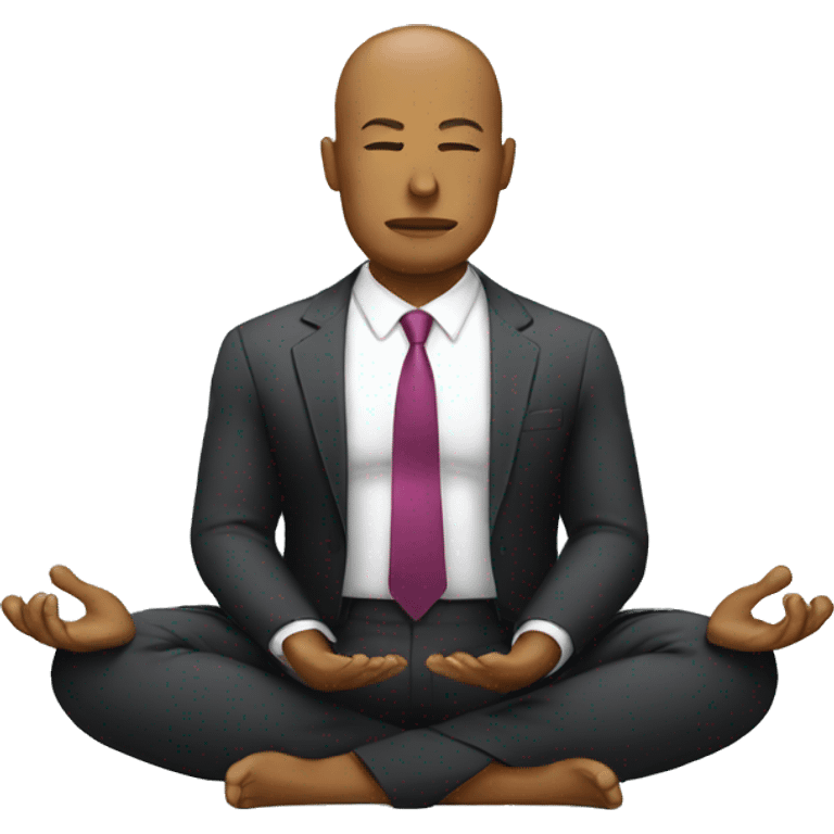 meditating executive emoji