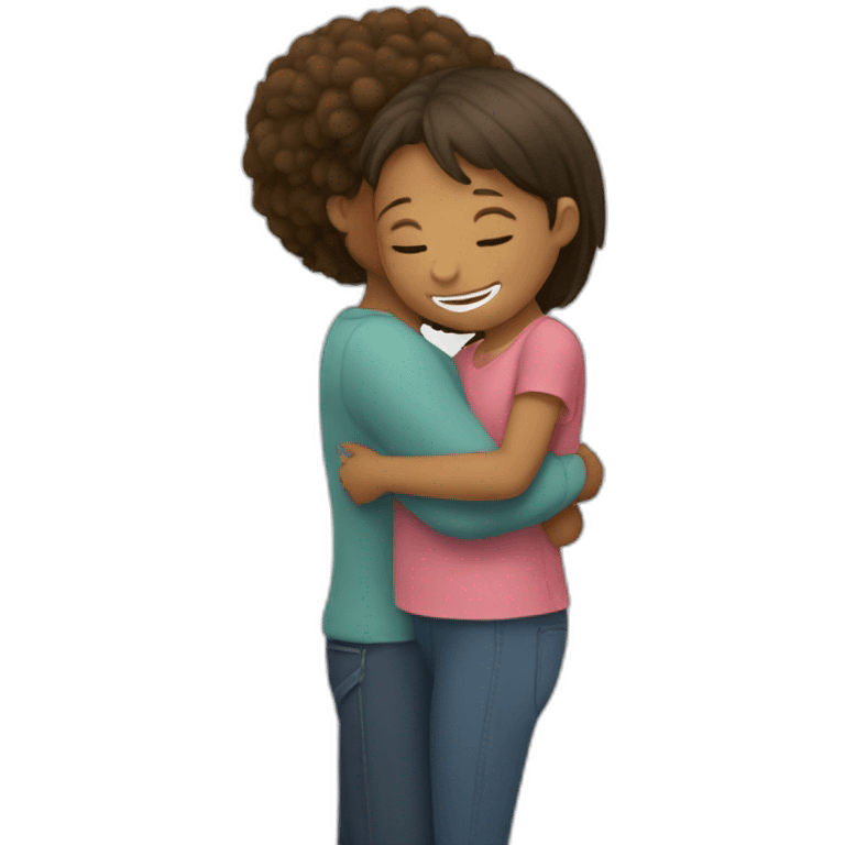 Girl HUG a l’émondant emoji