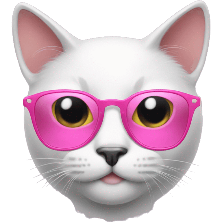 Cat with pink sunglasses emoji