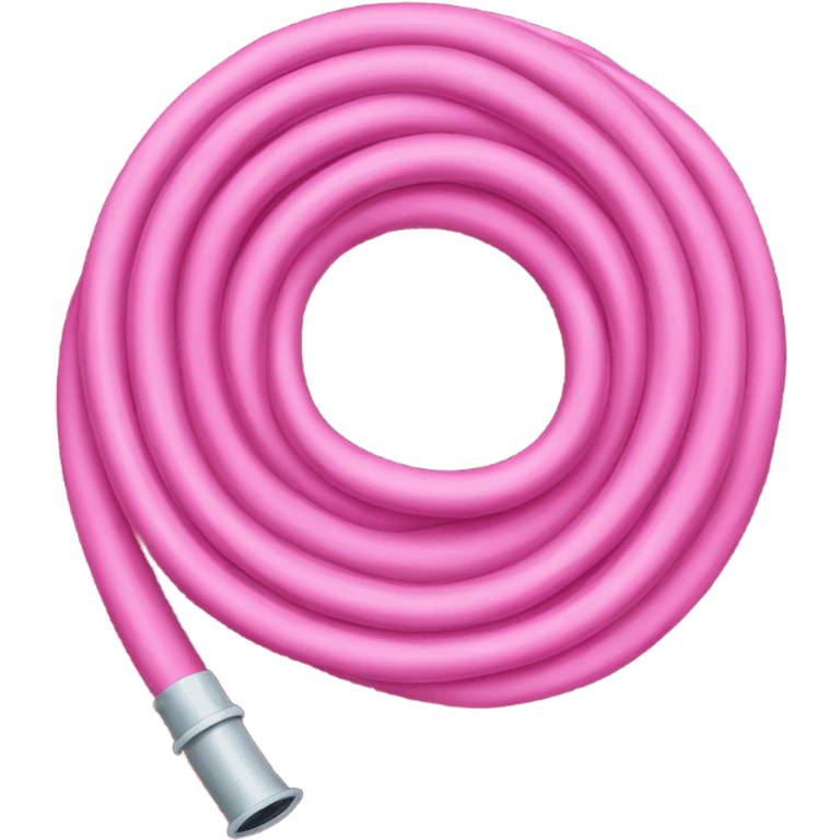 Pink garden hose rolled up emoji