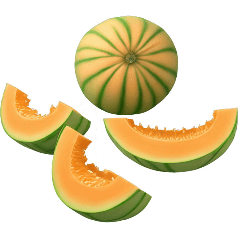 3D muskmelon  emoji