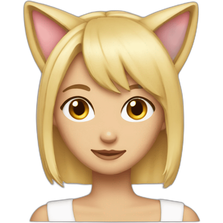 sexy blonde cat ears emoji