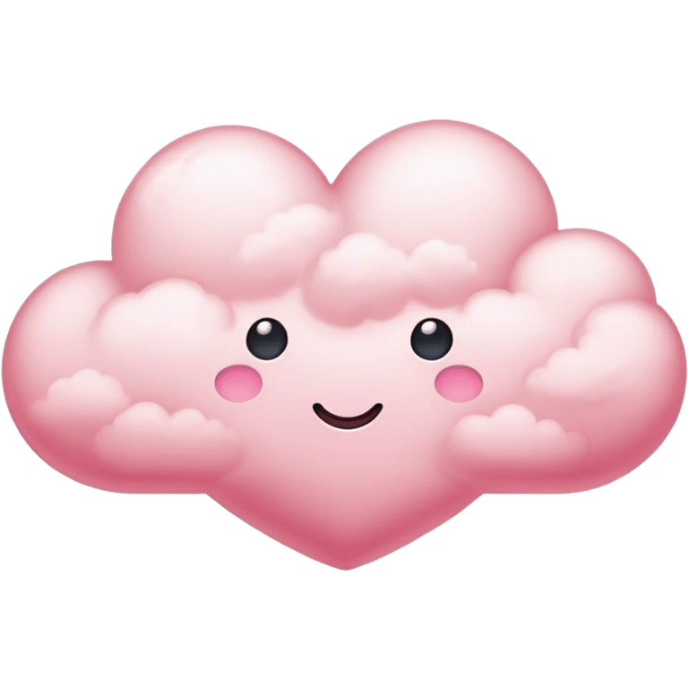 pink heart + cloud emoji