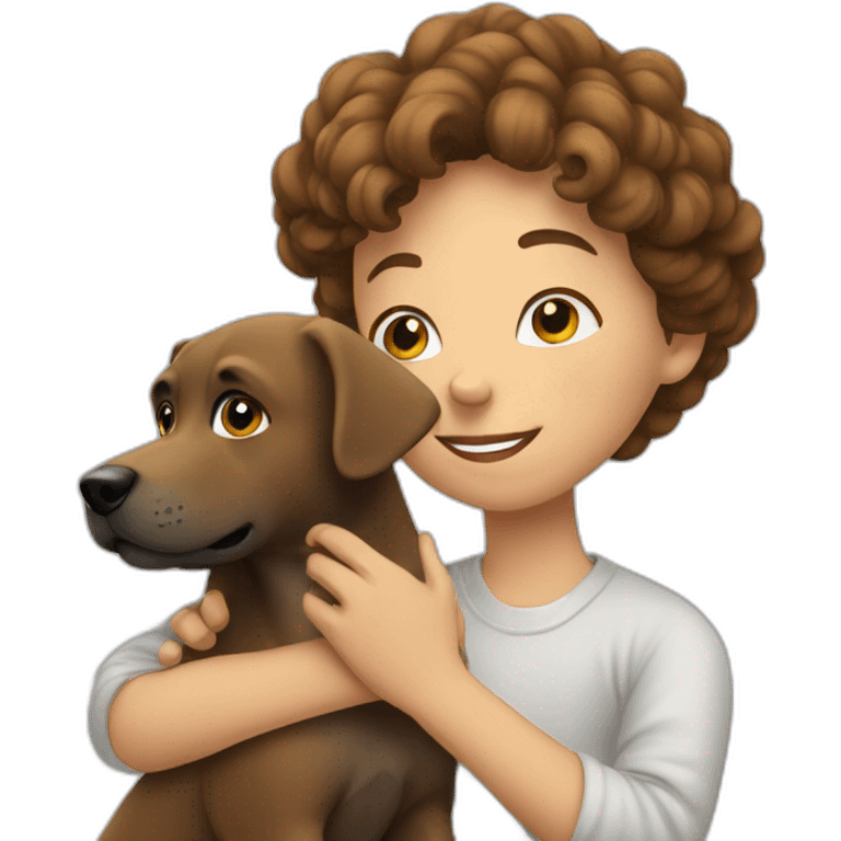 a person petting a dog emoji