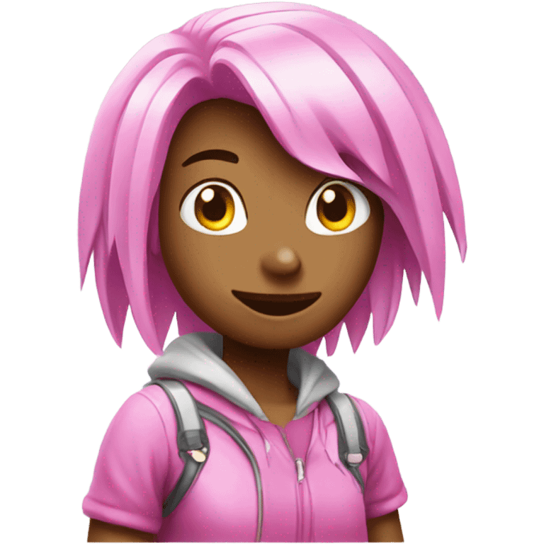 Pink girl sonic emoji