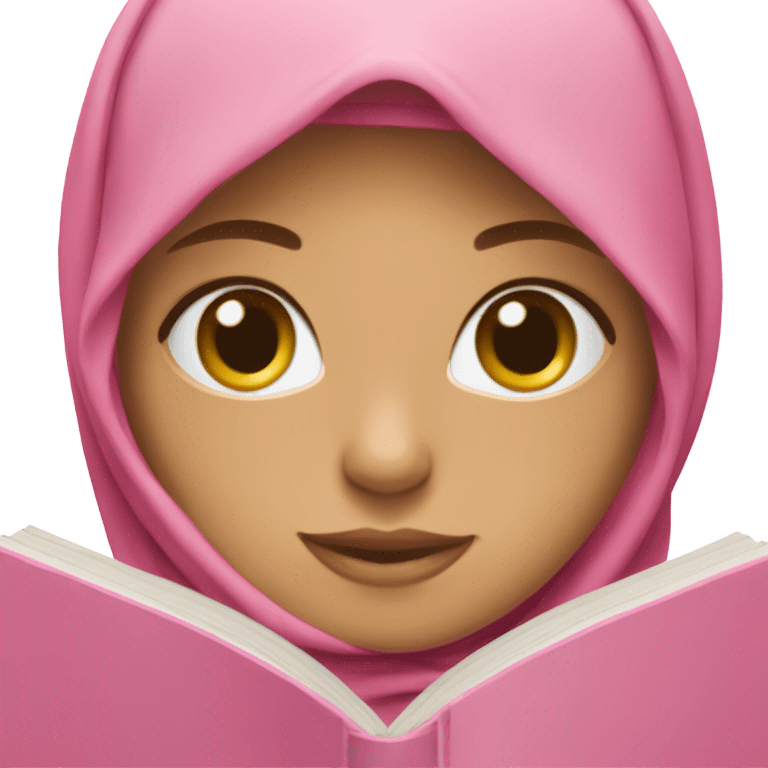 Girl in niqab reading quran  pink] emoji