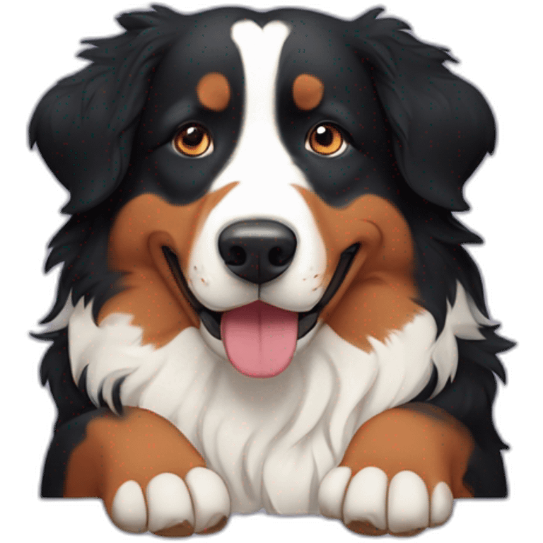 bernese mountain dog hugging and australian shepherd emoji