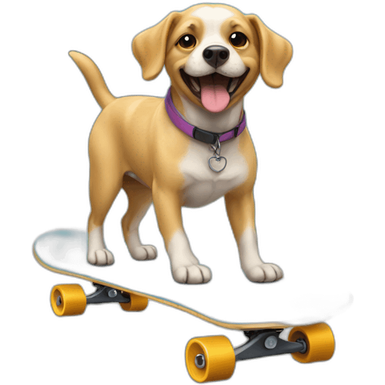 Dog on a skateboard emoji