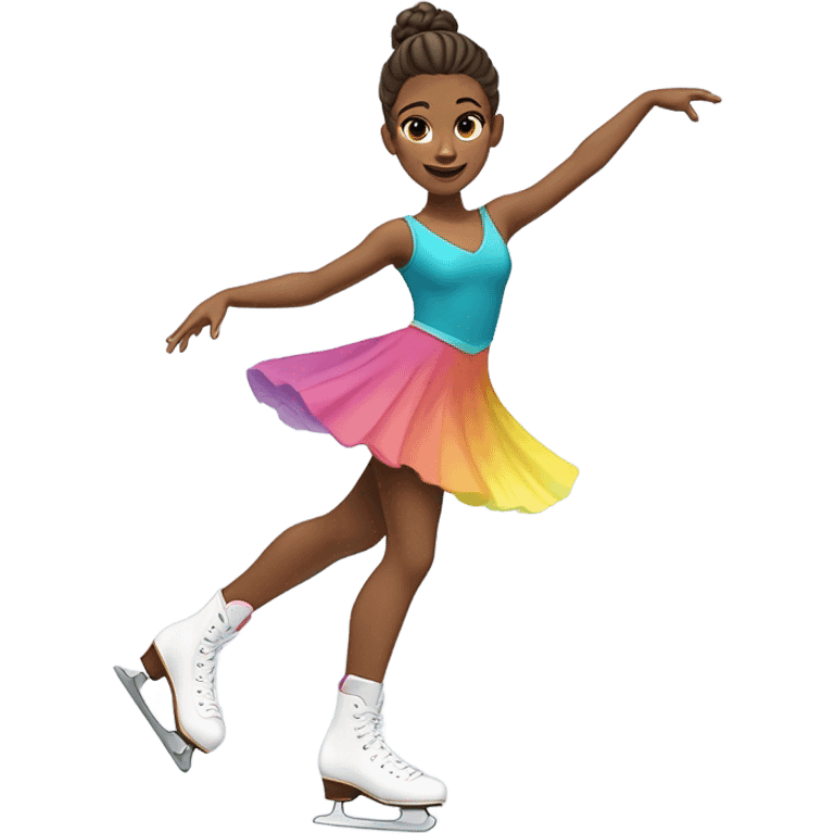 Ice skating girl emoji