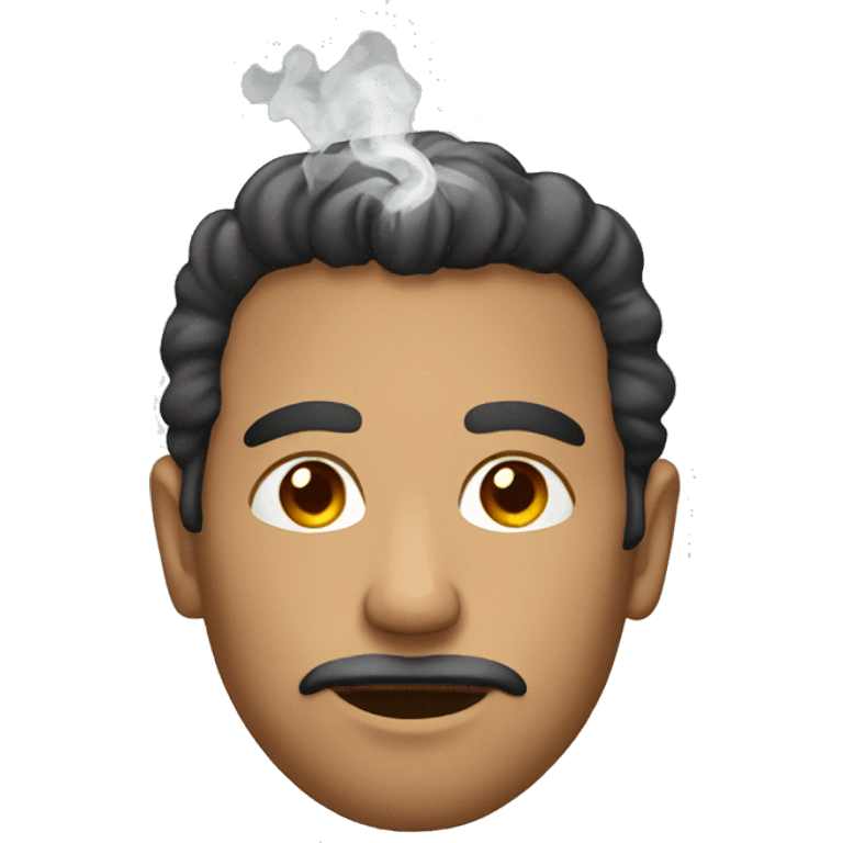 male portrait with cigarette emoji