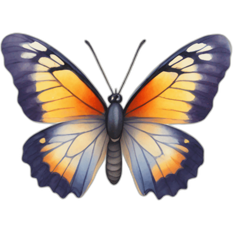 Butterfly in watercolor emoji