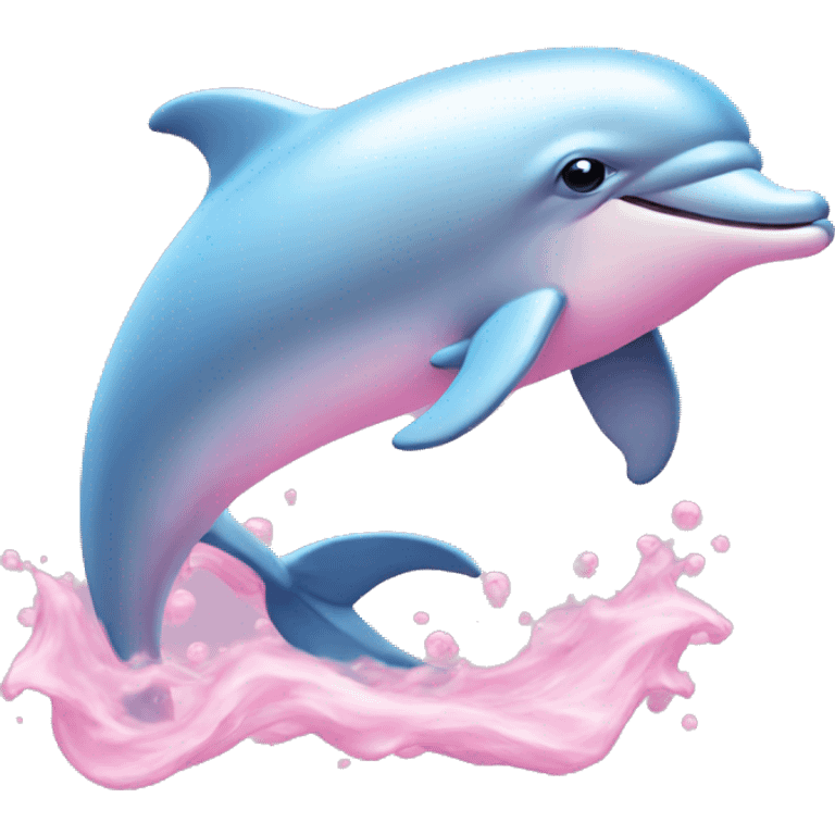 Pastel-pink-colors-dolphin emoji