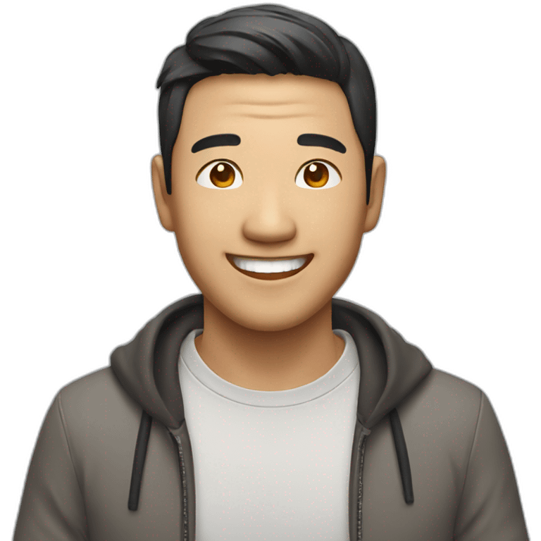 happy asian man emoji