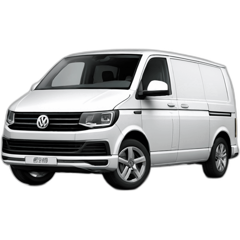 Volkswagen transporter t6.1 white top black bottom emoji