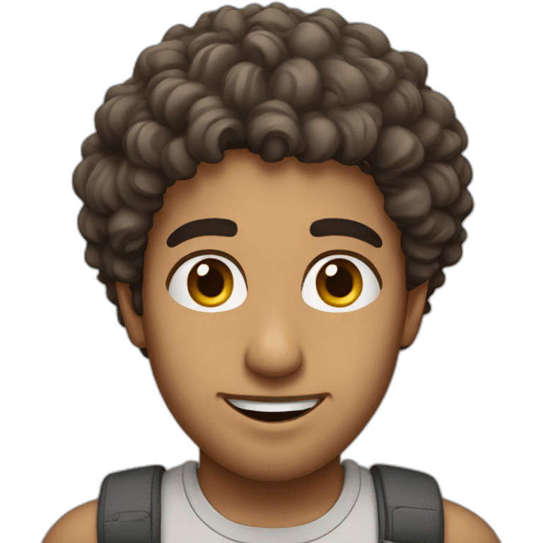 arab guy with curly hair emoji