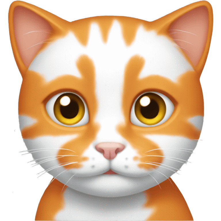 Orange kitty with white face  emoji