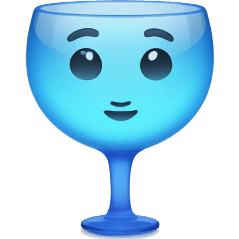 3d glass icon No Ads in blue color emoji