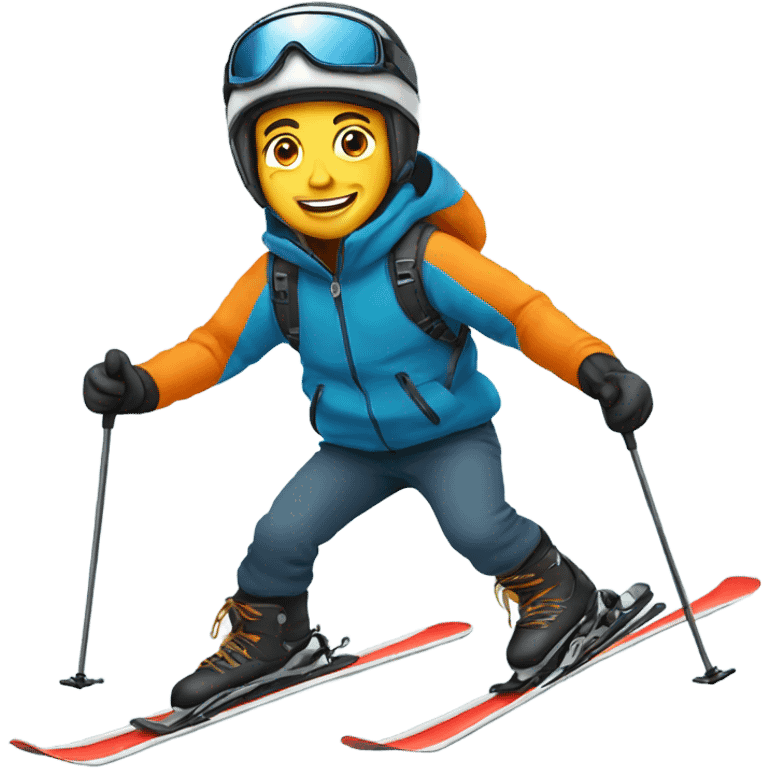 Skiing boy emoji