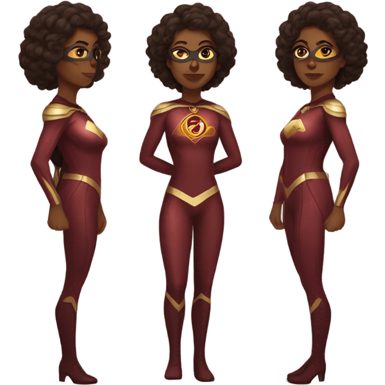 Brown woman superhero FSU  emoji