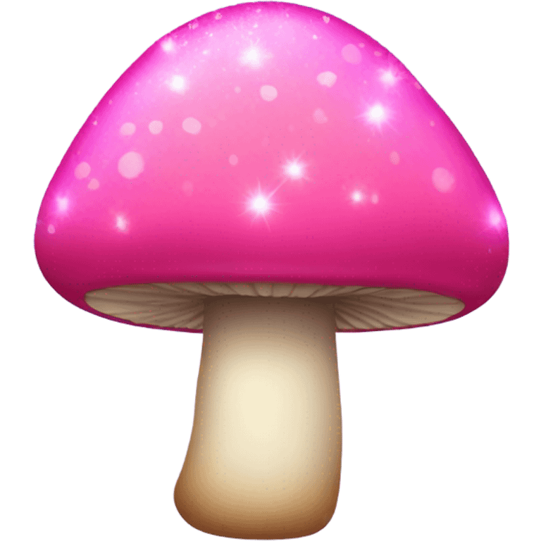 Pink mushroom with glitter  emoji