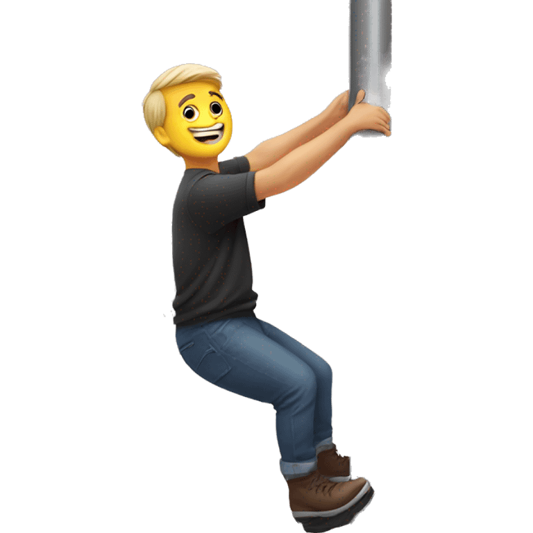 man slide down the pole emoji