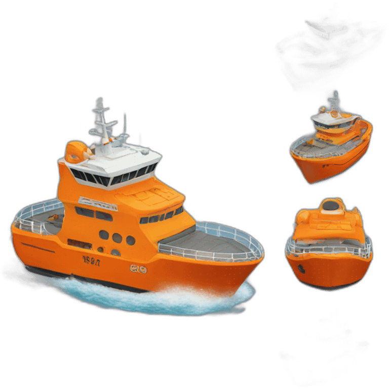 orange rescue ship emoji