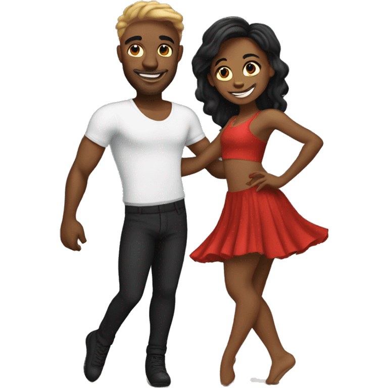 dancer with her boyfriend  emoji