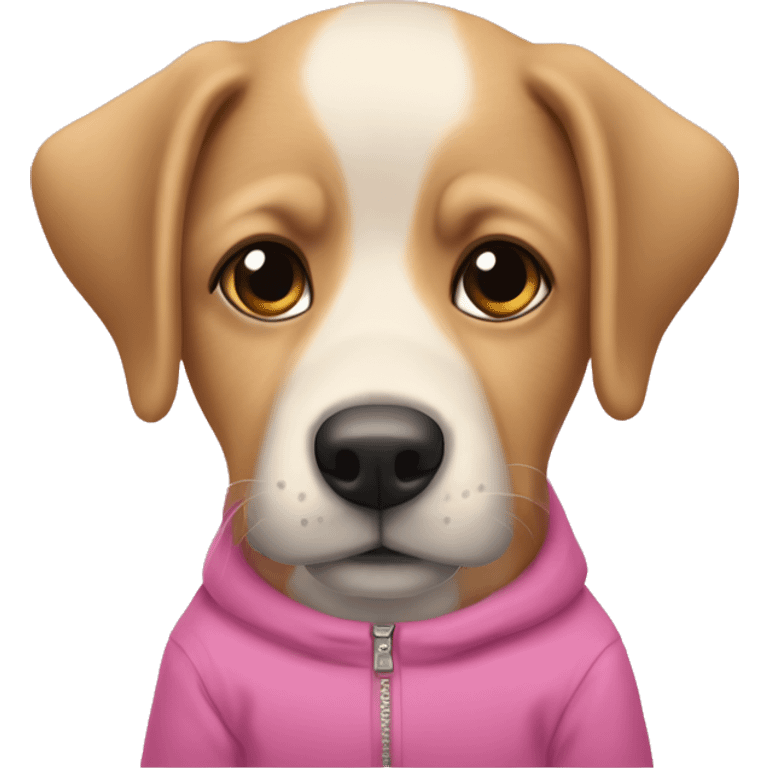 Haz un perro salchica con suéter rosa por favor  emoji