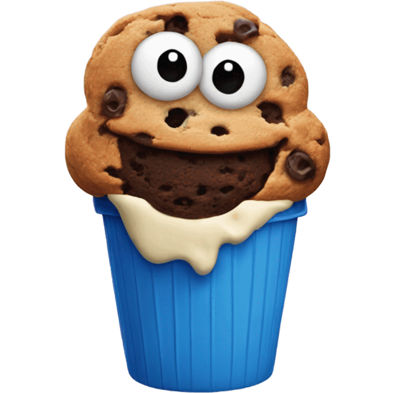 Cookie Monster ice cream emoji