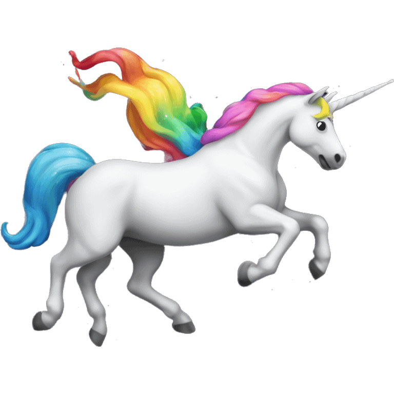 rainbow dancing unicorn in space  emoji