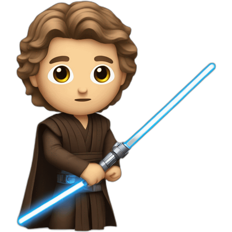 Anakin Skywalker with lightsaber emoji