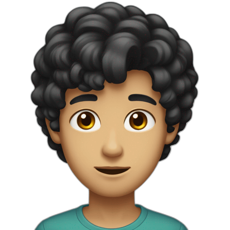 Black hair positive canthal tilt, oval face, facial harmony big eyes, facial symmetry handsome male emoji