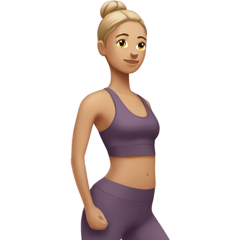 the upper body of a yoga woman emoji