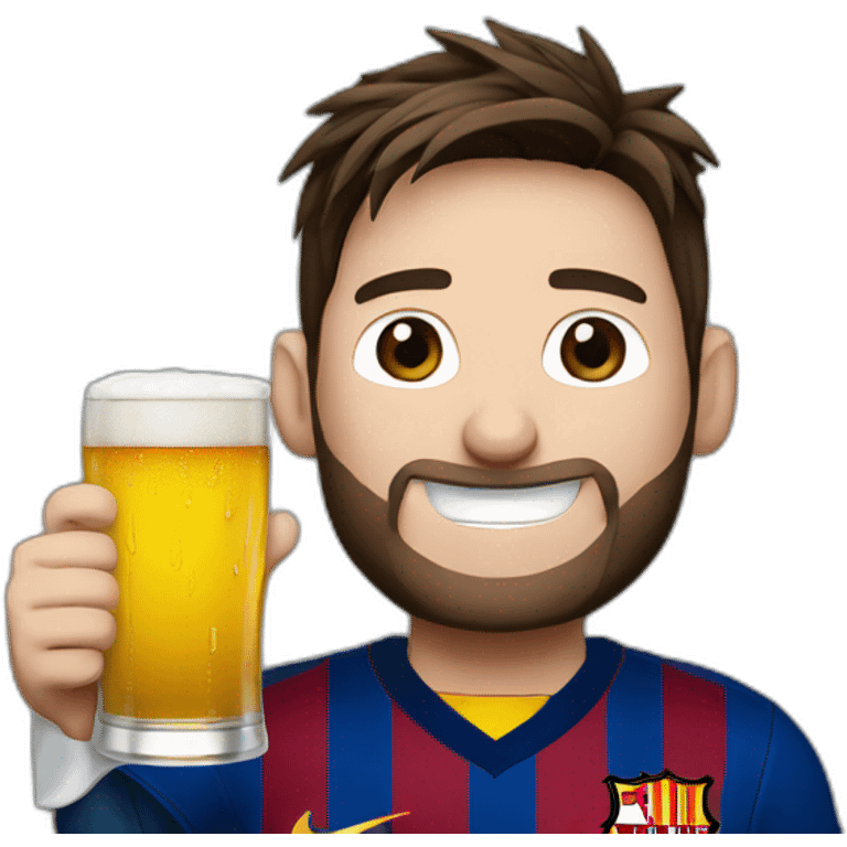 messi holding a beer emoji